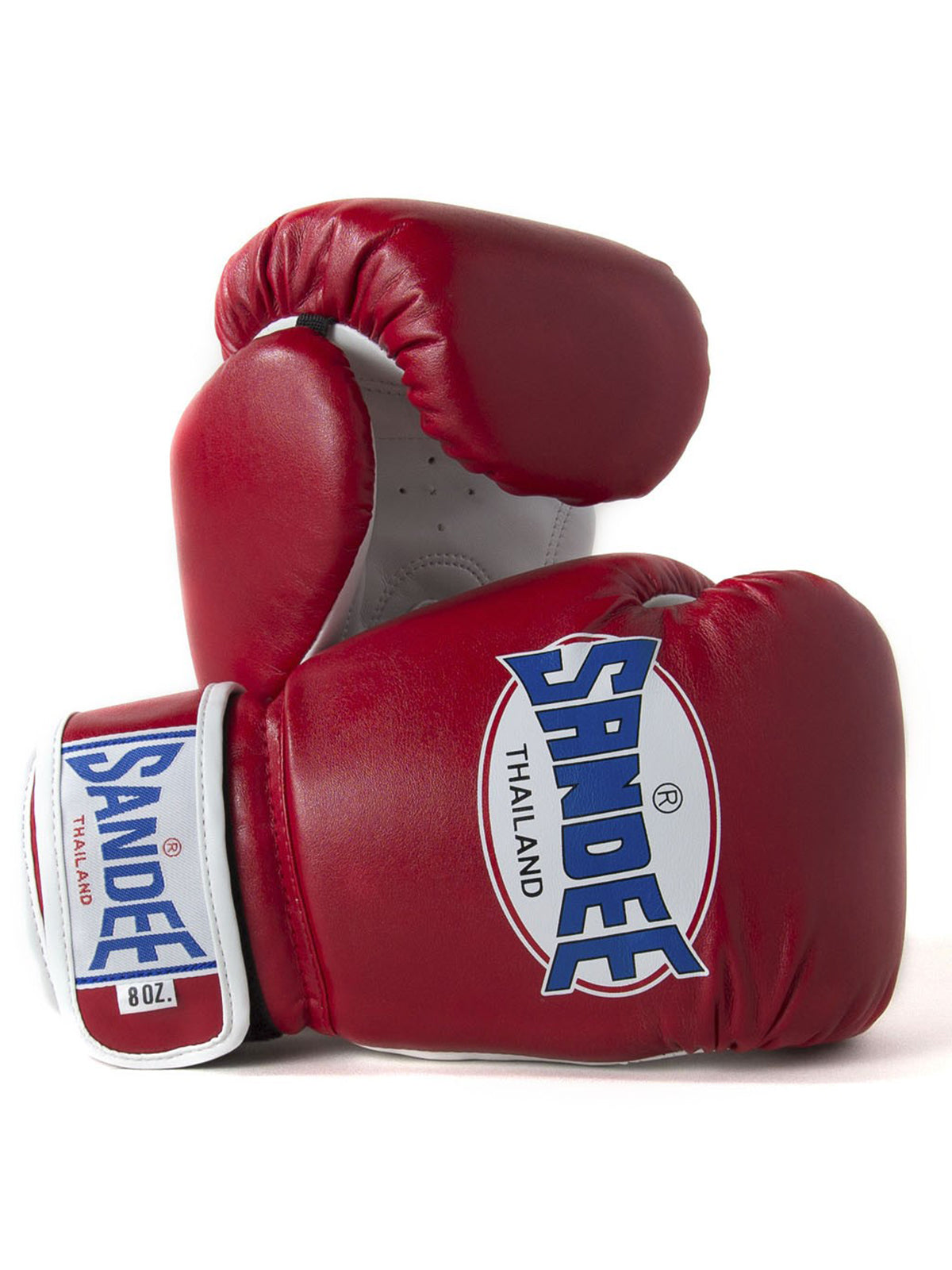Sandee Sport Velcro Red & White Synthetic Leather Boxing Glove