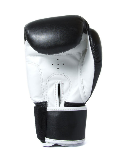 Sandee Sport Velcro Black & White Synthetic Leather Boxing Glove