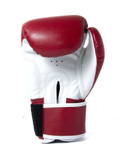 Sandee Sport Velcro Red & White Synthetic Leather Boxing Glove